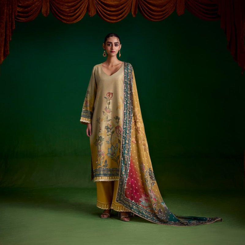 Sufi By Kimora Sohni Zari Silk Printed Hand Work Salwar Suits 